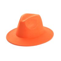Unisex Elegant Solid Color Big Eaves Fedora Hat sku image 10