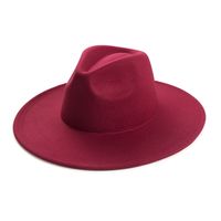 Unisex Elegant Solid Color Big Eaves Fedora Hat sku image 8