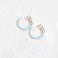 1 Pair Elegant Classic Style Geometric Plating Inlay Copper Zircon 14k Gold Plated Earrings sku image 4