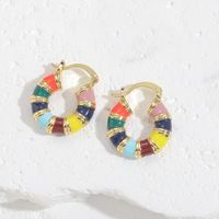 1 Pair Elegant Classic Style Geometric Plating Inlay Copper Zircon 14k Gold Plated Earrings sku image 6