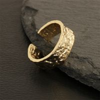 Hip-hop Vintage Style Leaves Anchor Copper Plating 18k Gold Plated Open Rings sku image 4
