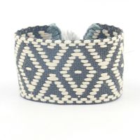 Retro Plaid Polyester Jacquard Tassel Unisex Bracelets sku image 8