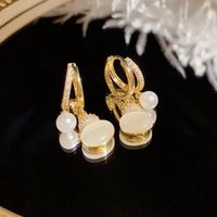 1 Pair Simple Style Geometric Solid Color Polishing Inlay Copper Alloy Zircon 18K Gold Plated Drop Earrings main image 4