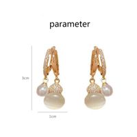 1 Pair Simple Style Geometric Solid Color Polishing Inlay Copper Alloy Zircon 18K Gold Plated Drop Earrings sku image 1
