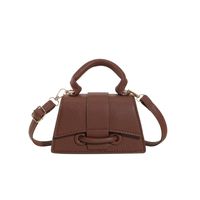 Women's All Seasons Pu Leather Solid Color Vintage Style Square Magnetic Buckle Handbag sku image 1