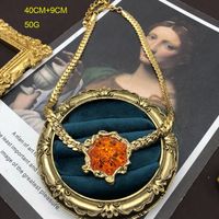 Vintage Style Simple Style Irregular Color Block Resin Alloy Wholesale Jewelry Set main image 4