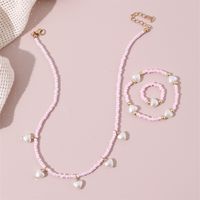 Süß Schmetterling Glas Perlen Mädchen Ringe Armbänder Halskette sku image 1