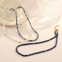 Simple Style Round Stainless Steel Beaded Plating Gold Plated Necklace main image 6
