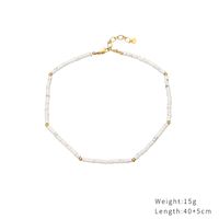 Simple Style Round Stainless Steel Beaded Plating Gold Plated Necklace main image 4