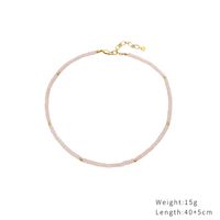 Simple Style Round Stainless Steel Beaded Plating Gold Plated Necklace sku image 3