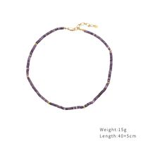 Simple Style Round Stainless Steel Beaded Plating Gold Plated Necklace sku image 4