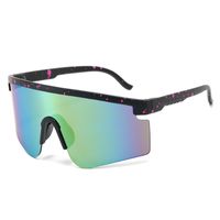 Sports Gradient Color Pc Uv Protection Sport Biker Half Frame Clips Glasses main image 5