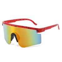 Sports Gradient Color Pc Uv Protection Sport Biker Half Frame Clips Glasses main image 4