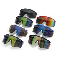 Sports Gradient Color Pc Uv Protection Sport Biker Half Frame Clips Glasses main image 1