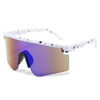 Sports Gradient Color Pc Uv Protection Sport Biker Half Frame Clips Glasses sku image 6