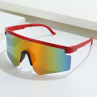 Sports Gradient Color Pc Uv Protection Sport Biker Half Frame Clips Glasses main image 3