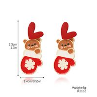Fashion Christmas Tree Santa Claus Snowflake Alloy Inlay Rhinestones Women's Ear Studs sku image 28