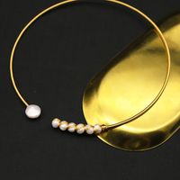 Simple Style Round Copper 18k Gold Plated Necklace main image 1