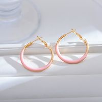 1 Pair Simple Style Color Block Enamel Copper Earrings main image 8