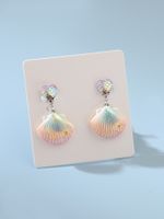 Cute Shell Fish Tail Resin Beaded Kid's Necklace 1 Set sku image 1