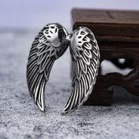 Retro Punk Feather 304 Stainless Steel Unisex Charms sku image 2