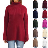 Women's Sweater Long Sleeve Sweaters & Cardigans Stripe Casual Solid Color main image 1