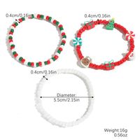 Sweet Santa Claus Arylic Soft Clay Wholesale Bracelets sku image 12