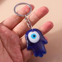 Basic Streetwear Devil's Eye Hand Of Fatima Plastic Zinc Alloy Bag Pendant main image 8