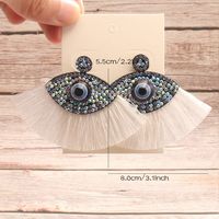 Wholesale Jewelry Vintage Style Exaggerated Artistic Devil's Eye Cloth Drop Earrings main image 1