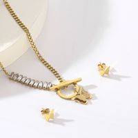 Stainless Steel 18K Gold Plated Simple Style Plating Butterfly Bracelets Necklace main image 1