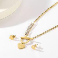 Stainless Steel 18K Gold Plated Simple Style Plating Butterfly Bracelets Necklace main image 4