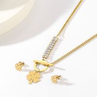 Stainless Steel 18K Gold Plated Simple Style Plating Butterfly Bracelets Necklace sku image 5
