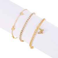 Sexy Beach Shiny Butterfly Rhinestones Alloy Iron Wholesale Anklet sku image 1