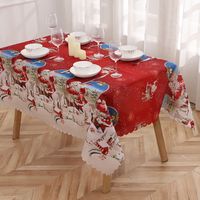 Christmas Classic Style Letter Polyester Festival Tablecloth sku image 9