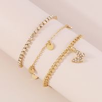 Sexy Beach Shiny Butterfly Rhinestones Alloy Iron Wholesale Anklet main image 4
