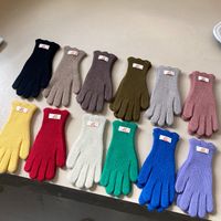 Women's Cute Preppy Style Sweet Solid Color Gloves 1 Pair main image 2