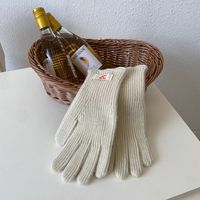 Women's Cute Preppy Style Sweet Solid Color Gloves 1 Pair sku image 7