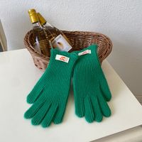 Women's Cute Preppy Style Sweet Solid Color Gloves 1 Pair sku image 10