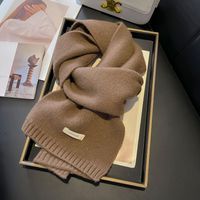 Unisex Sweet Solid Color Fleece Scarf main image 2