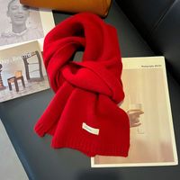 Unisex Sweet Solid Color Fleece Scarf sku image 2