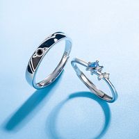 Simple Style Classic Style Round Sterling Silver Zircon Rings In Bulk main image 4