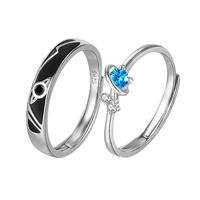 Simple Style Classic Style Round Sterling Silver Zircon Rings In Bulk main image 2