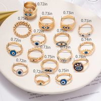 Wholesale Classic Style Devil's Eye Stainless Steel Plating Gold Plated Open Rings main image 2