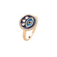 Wholesale Classic Style Devil's Eye Stainless Steel Plating Gold Plated Open Rings main image 4