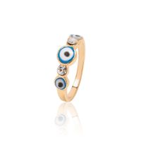 Wholesale Classic Style Devil's Eye Stainless Steel Plating Gold Plated Open Rings sku image 16