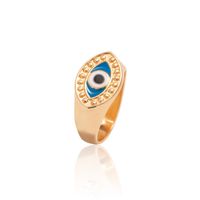 Wholesale Classic Style Devil's Eye Stainless Steel Plating Gold Plated Open Rings sku image 17