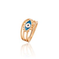 Wholesale Classic Style Devil's Eye Stainless Steel Plating Gold Plated Open Rings sku image 19