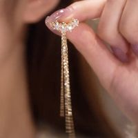 1 Pair Sweet Star Plating Inlay Copper Artificial Gemstones Earrings main image 4