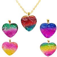 Streetwear Heart Shape Artificial Crystal Glass Plating Charms main image 1