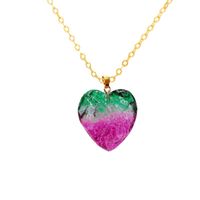 Streetwear Heart Shape Artificial Crystal Glass Plating Charms main image 3